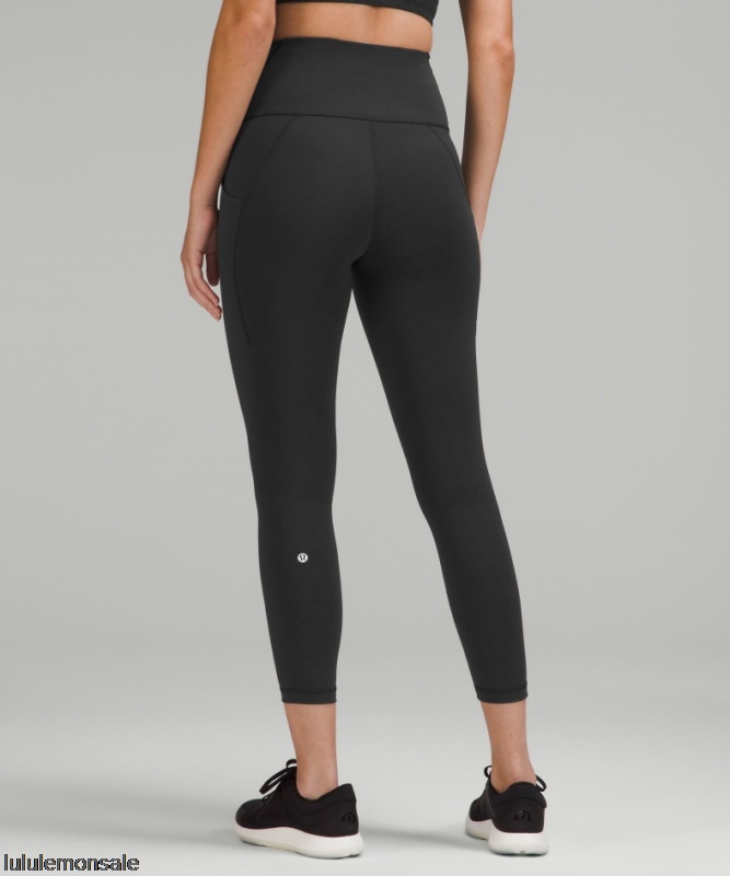 Lululemon Damen DELULU060 | Wunder Zug Hoch Sitzende Strumpfhose Mit Taschen 25 Schwarz